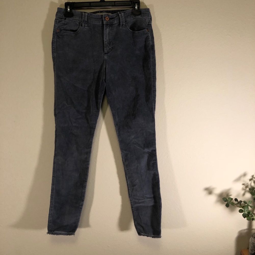 Corduroy blue skinny jeans